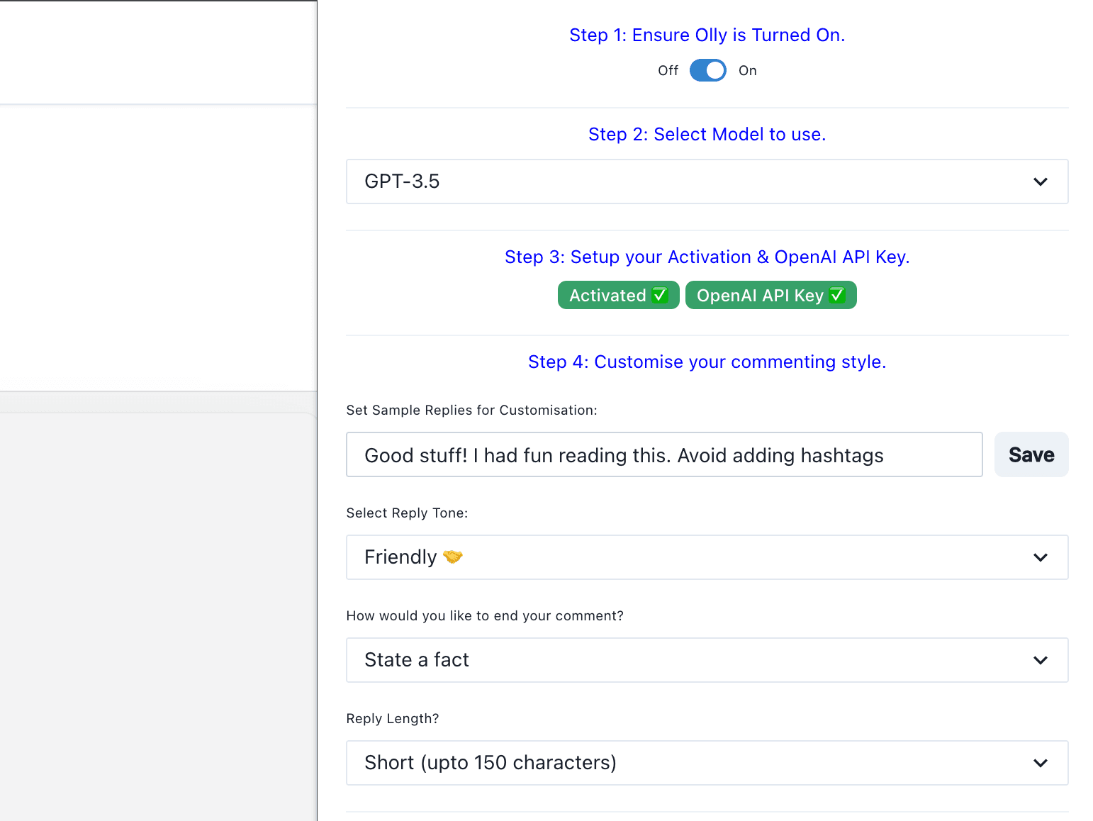 Olly: AI-Driven Social Media Assistant & Virality Enhancer Chrome Extension