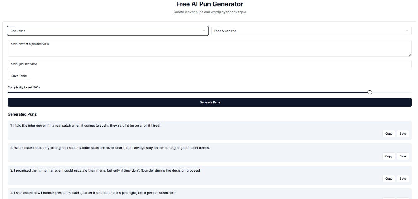 Free AI Pun Generator