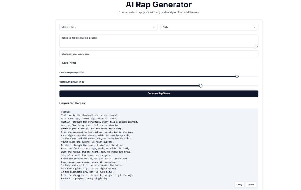 Free AI Rap Generator