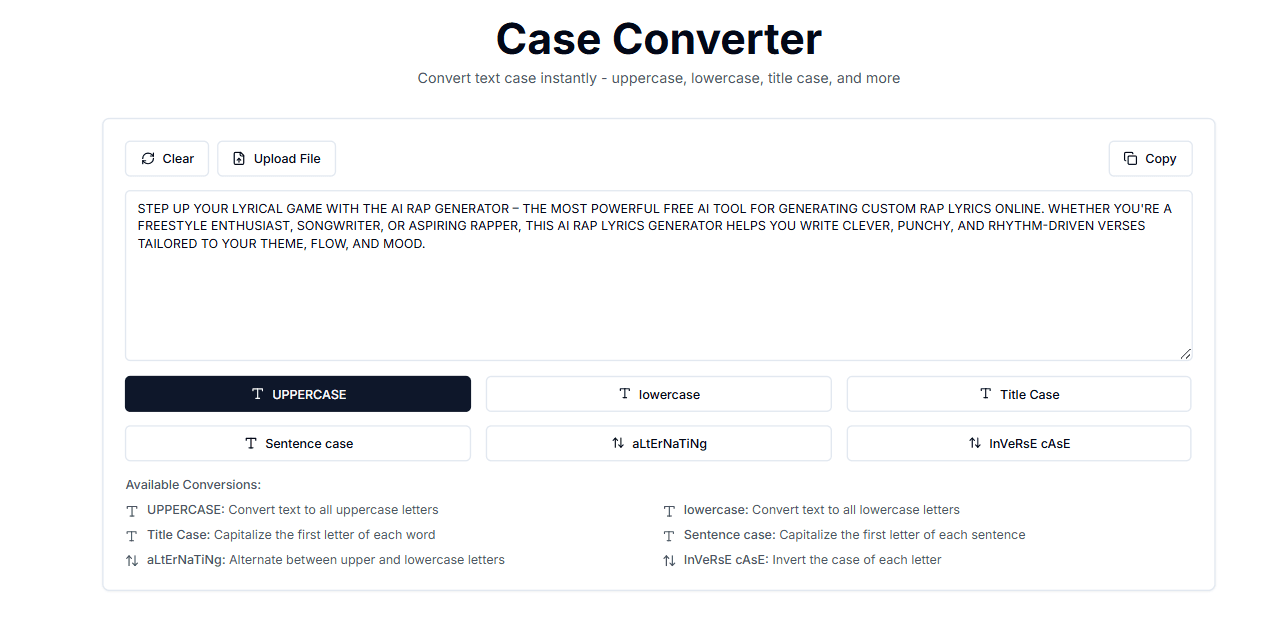 Free Online Case Converter
